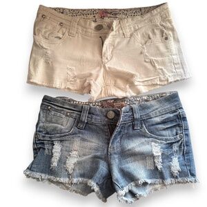 WALLFLOWERS 2 Distressed Denim Shorts Bundle Size 0 & 3